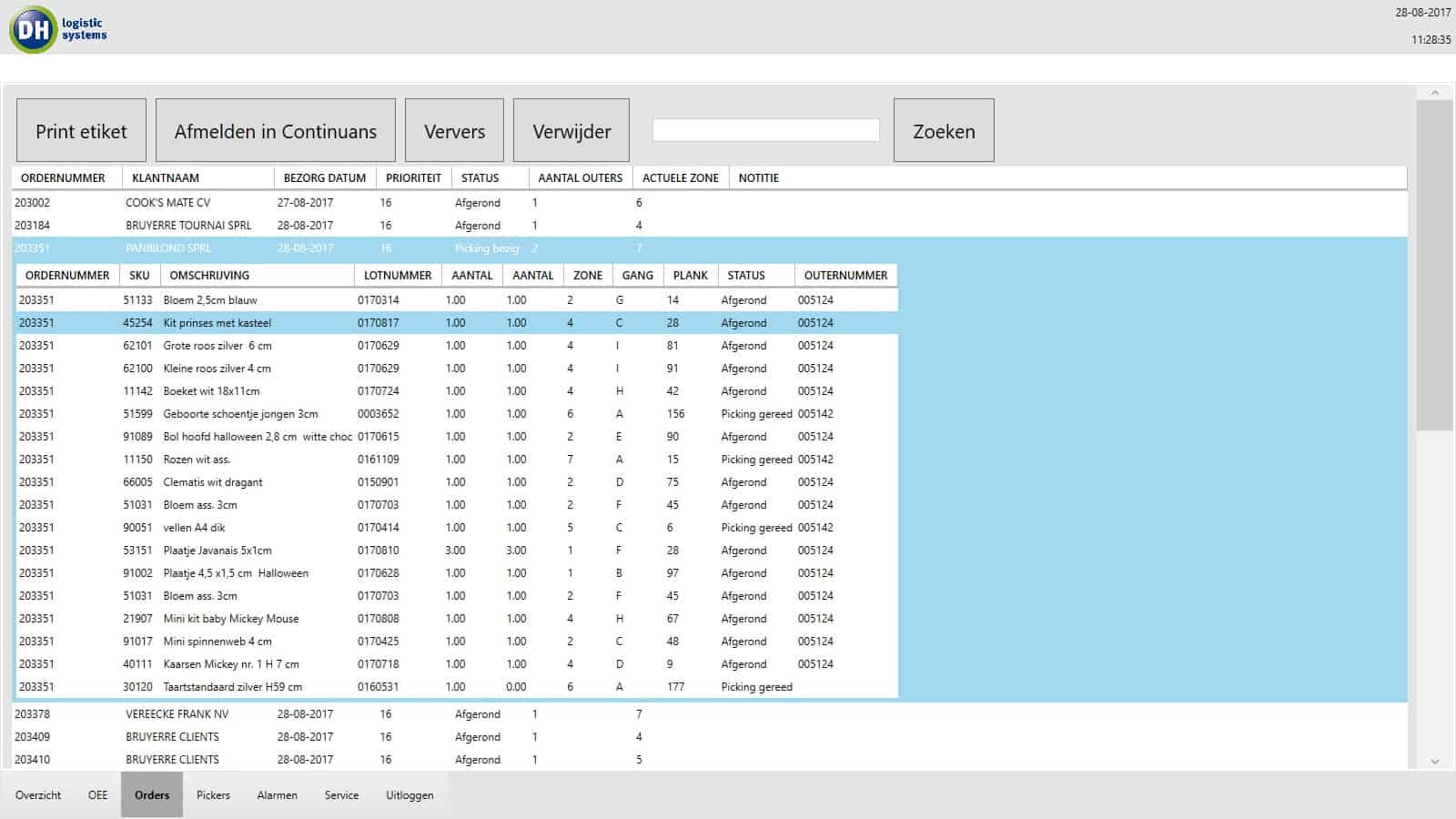 LS LMS Logistic Management Software OrderDetail Software applicatie engineering LMS Logistic management software Logistieke software